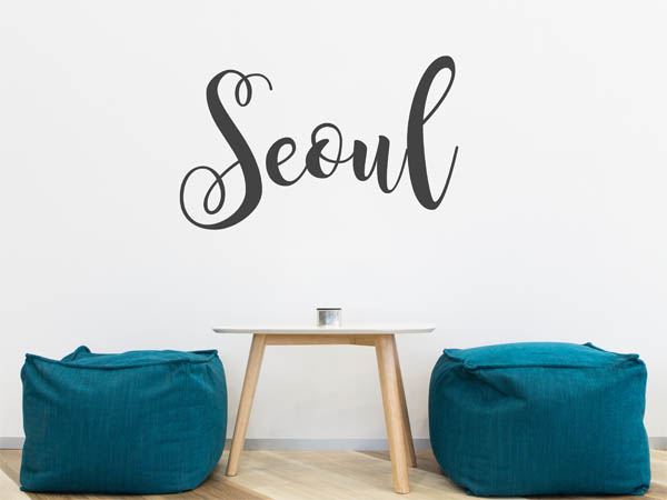 Wandtattoo Seoul in Handschrift