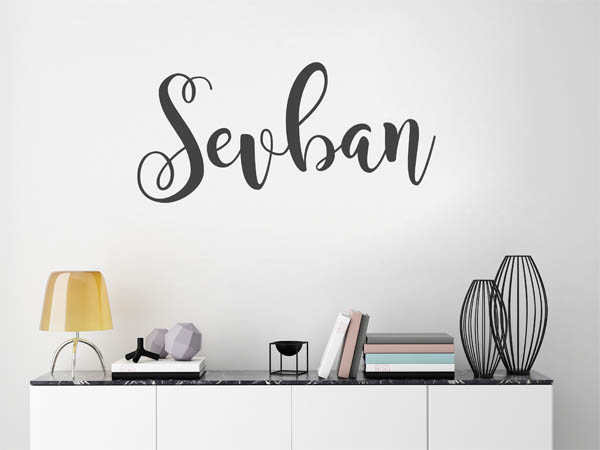 Wandtattoo Sevban in Handschrift