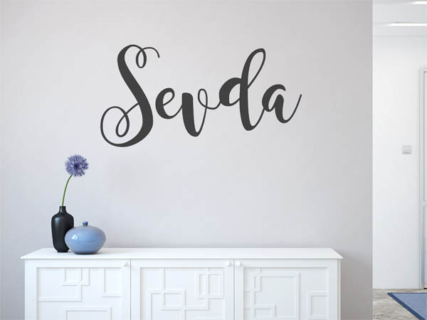 Wandtattoo Sevda in Handschrift