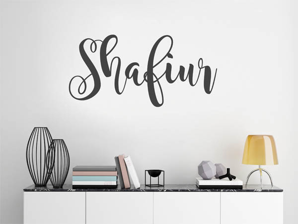 Wandtattoo Shafiur in Handschrift