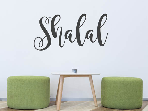 Wandtattoo Shalal in Handschrift