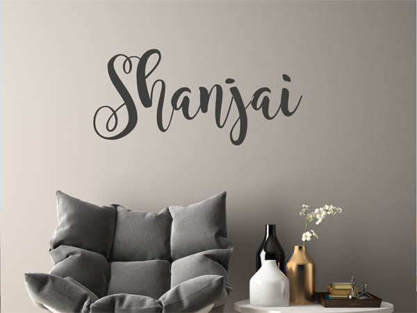 Wandtattoo Shanjai in Handschrift