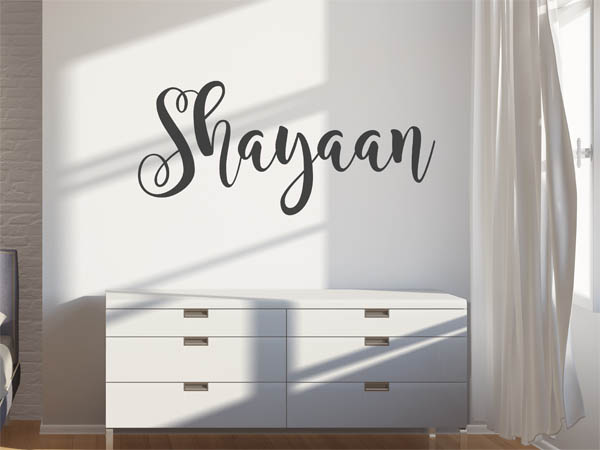 Wandtattoo Shayaan in Handschrift