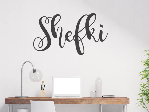 Wandtattoo Shefki in Handschrift