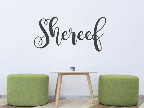 Wandtattoo Shereef in Handschrift