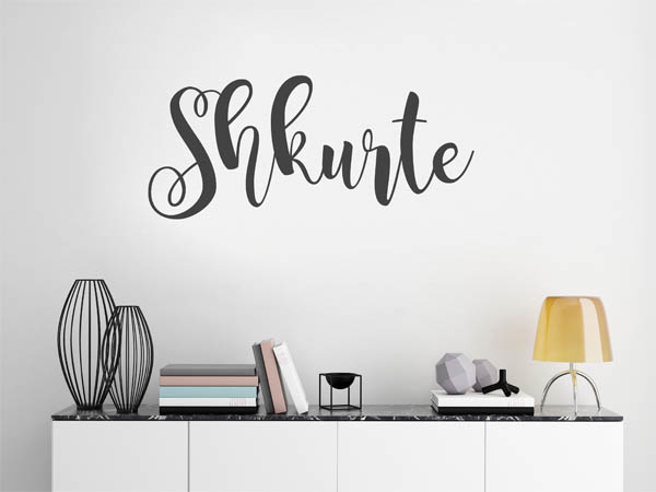 Wandtattoo Shkurte in Handschrift