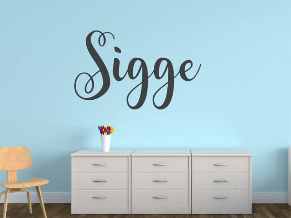 Wandtattoo Sigge in Handschrift