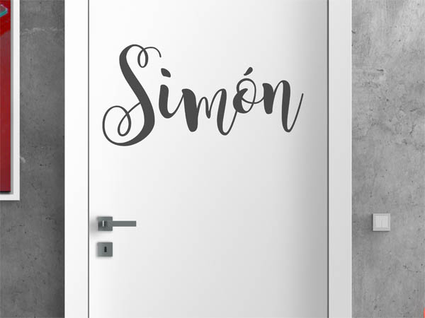 Wandtattoo Simón in Handschrift