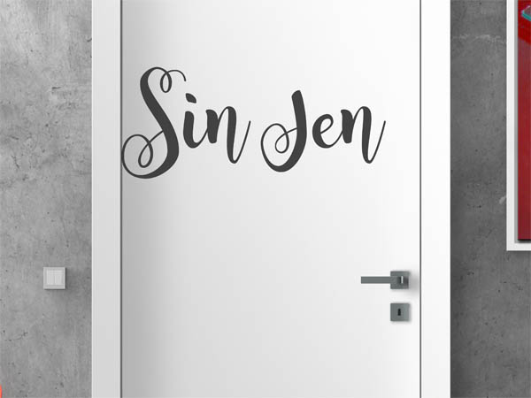 Wandtattoo Sin Jen in Handschrift