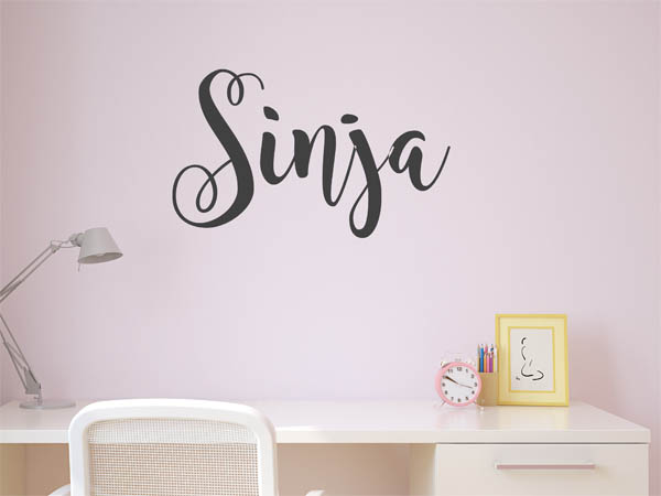 Wandtattoo Sinja in Handschrift