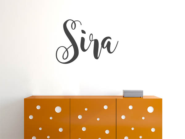 Wandtattoo Sira in Handschrift