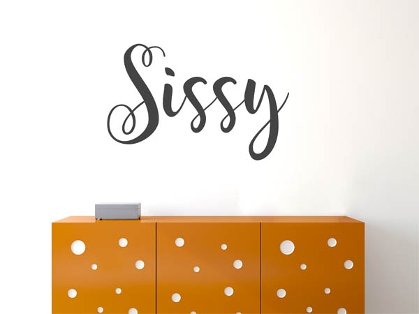 Wandtattoo Sissy in Handschrift