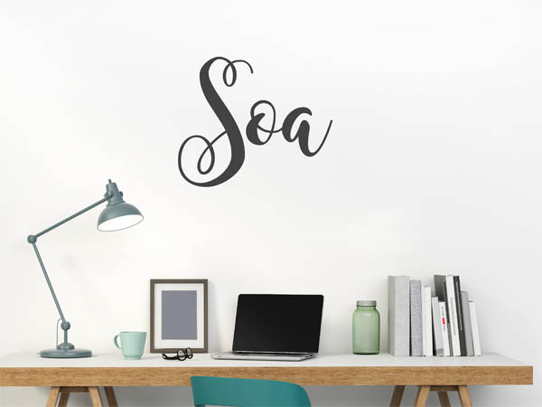 Wandtattoo Soa in Handschrift