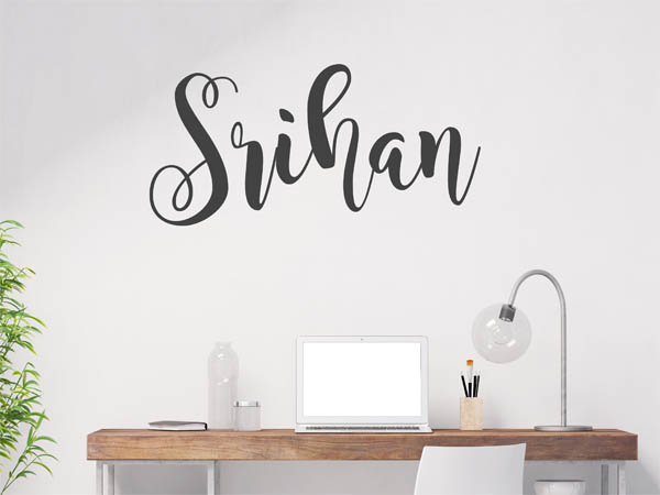 Wandtattoo Srihan in Handschrift