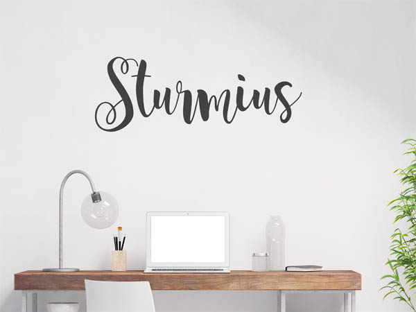 Wandtattoo Sturmius in Handschrift