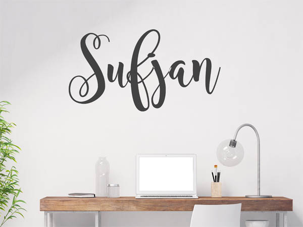 Wandtattoo Sufjan in Handschrift