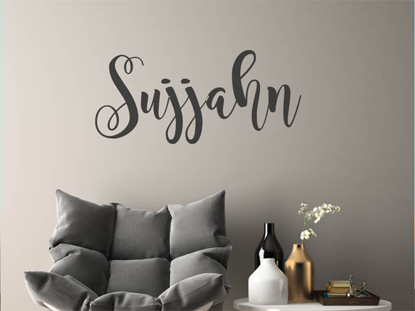 Wandtattoo Sujjahn in Handschrift