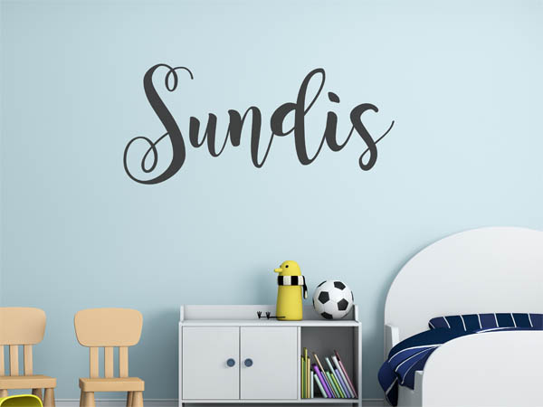 Wandtattoo Sundis in Handschrift
