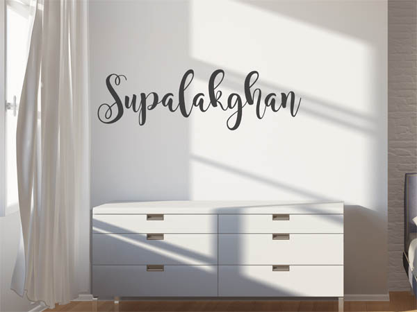 Wandtattoo Supalakghan in Handschrift