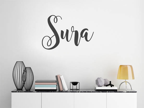 Wandtattoo Sura in Handschrift