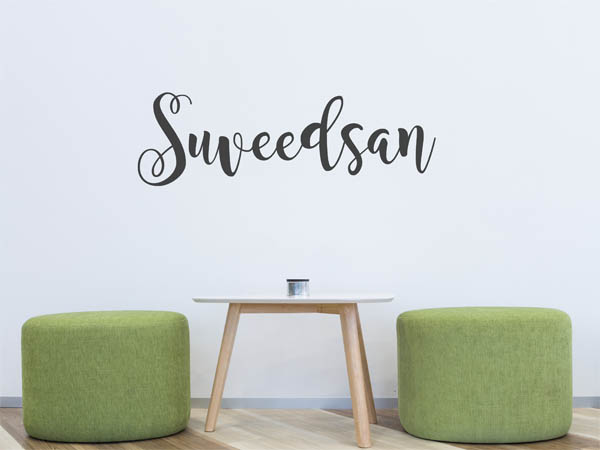 Wandtattoo Suveedsan in Handschrift