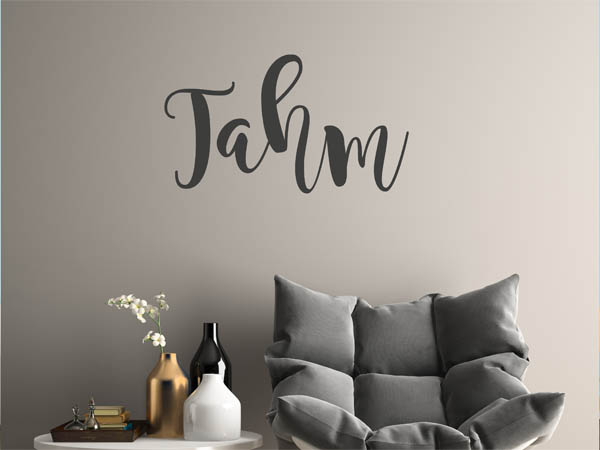 Wandtattoo Tahm in Handschrift