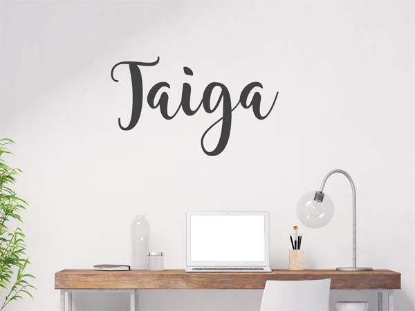 Wandtattoo Taiga in Handschrift