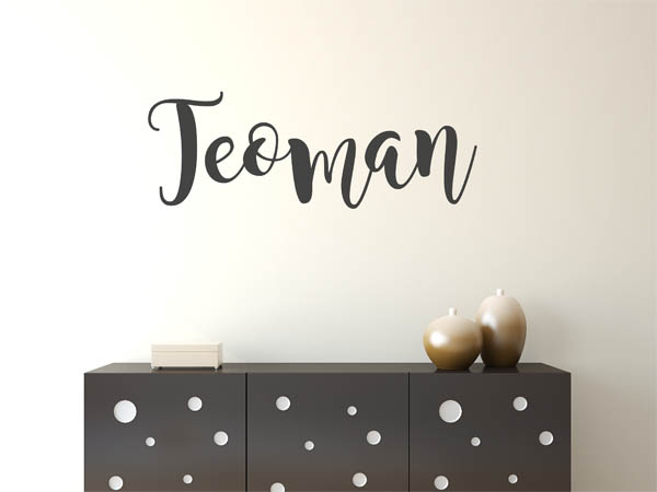 Wandtattoo Teoman in Handschrift