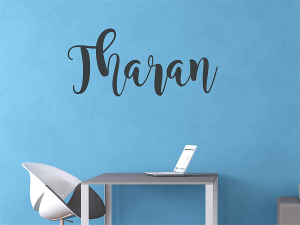 Wandtattoo Tharan in Handschrift