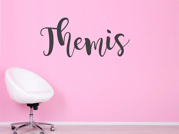 Wandtattoo Themis in Handschrift