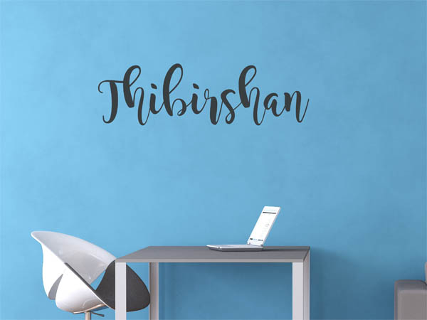 Wandtattoo Thibirshan in Handschrift
