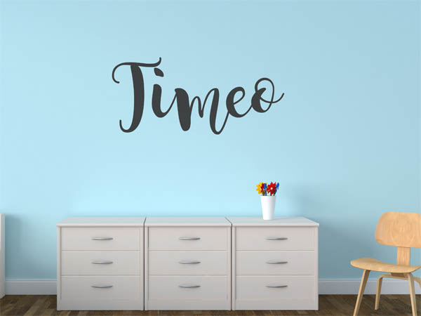 Wandtattoo Timeo in Handschrift