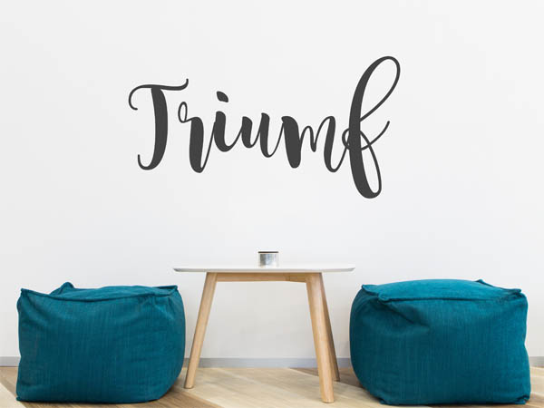 Wandtattoo Triumf in Handschrift