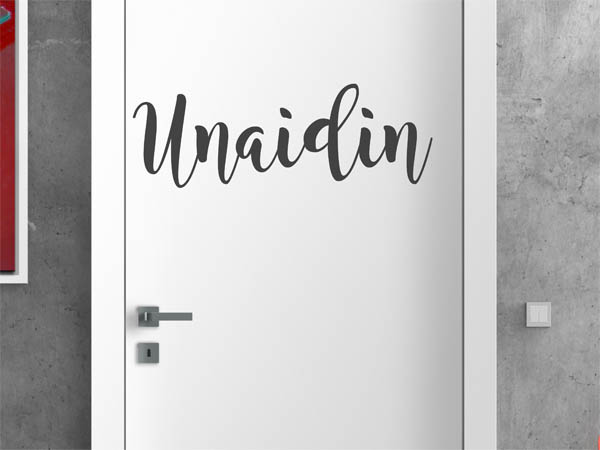Wandtattoo Unaidin in Handschrift
