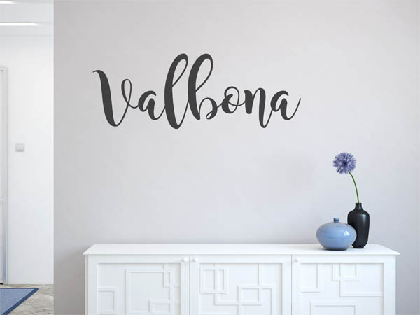 Wandtattoo Valbona in Handschrift