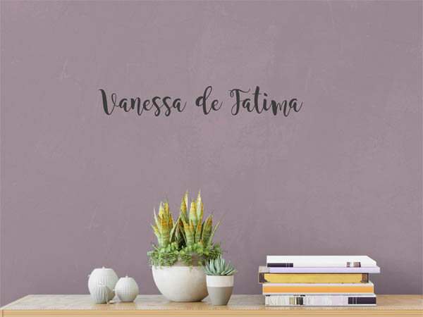 Wandtattoo Vanessa de Fatima in Handschrift