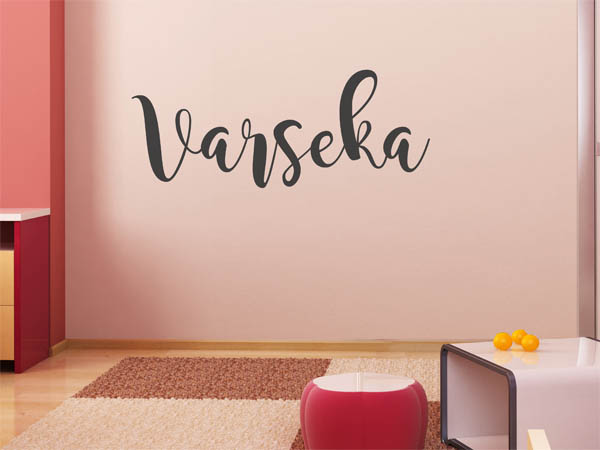 Wandtattoo Varseka in Handschrift
