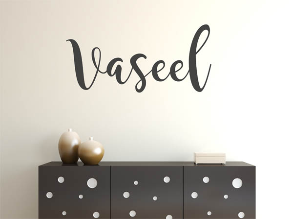Wandtattoo Vaseel in Handschrift