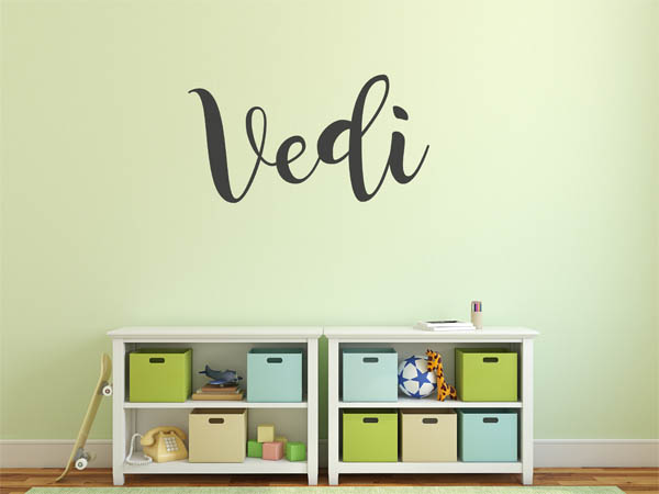 Wandtattoo Vedi in Handschrift