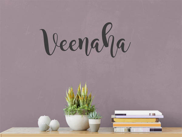 Wandtattoo Veenaha in Handschrift