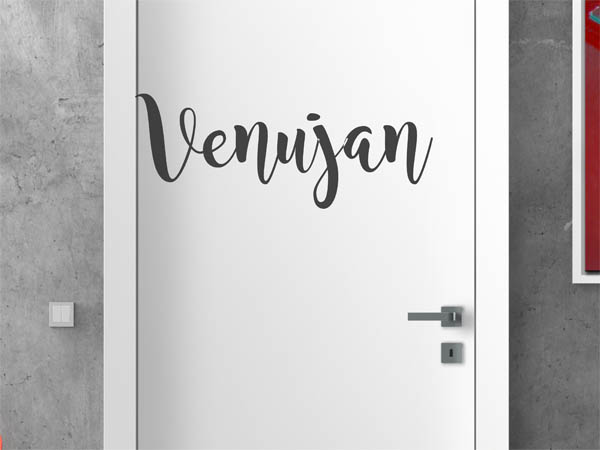 Wandtattoo Venujan in Handschrift