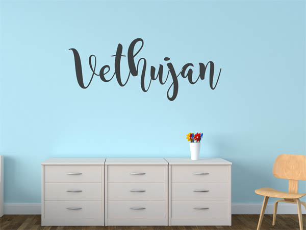 Wandtattoo Vethujan in Handschrift