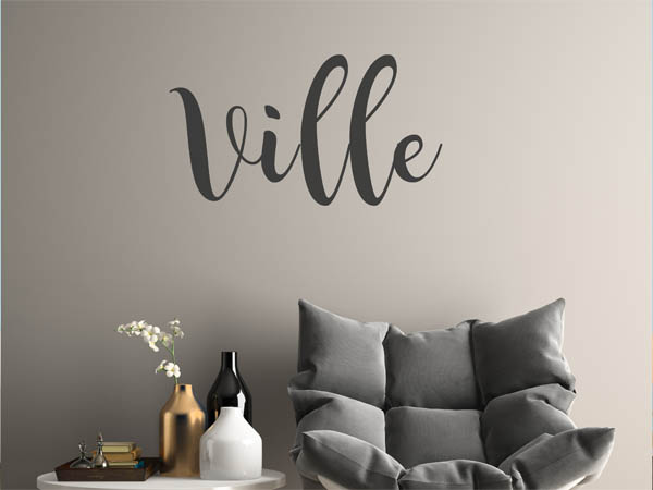 Wandtattoo Ville in Handschrift
