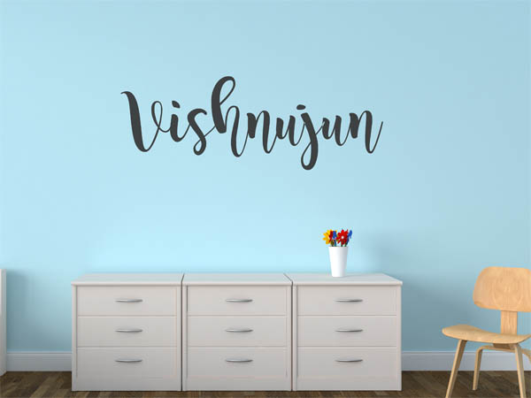 Wandtattoo Vishnujun in Handschrift