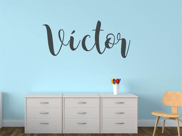 Wandtattoo Víctor in Handschrift