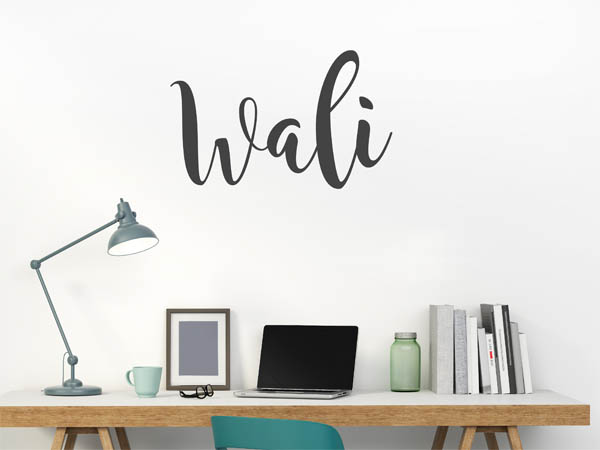 Wandtattoo Wali in Handschrift