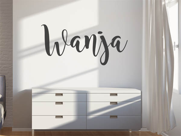 Wandtattoo Wanja in Handschrift