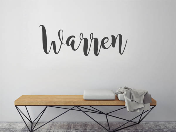 Wandtattoo Warren in Handschrift