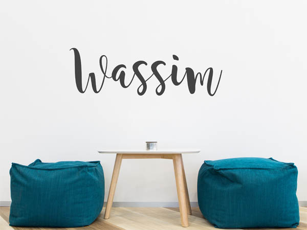 Wandtattoo Wassim in Handschrift