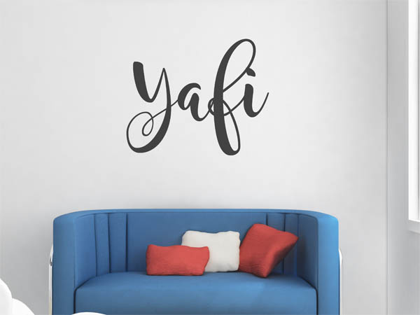 Wandtattoo Yafi in Handschrift